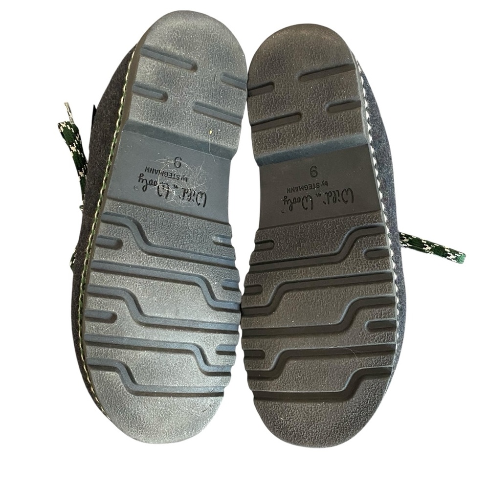 Stegmann Grey Wool Clogs 9 Felt Wild N Wooly Oxford Flat Shoes - Picture 8 of 10